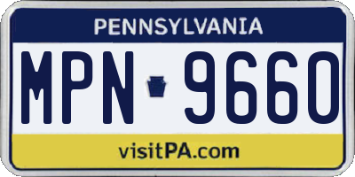 PA license plate MPN9660