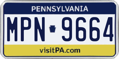 PA license plate MPN9664