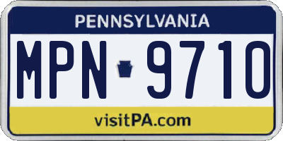 PA license plate MPN9710