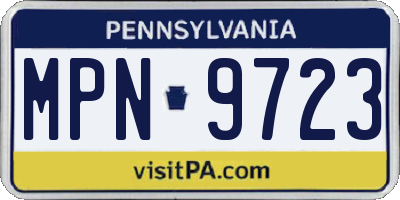 PA license plate MPN9723
