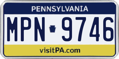 PA license plate MPN9746