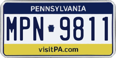 PA license plate MPN9811
