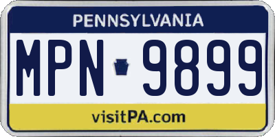 PA license plate MPN9899