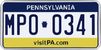 PA license plate MPO0341