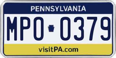 PA license plate MPO0379