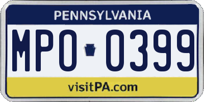 PA license plate MPO0399