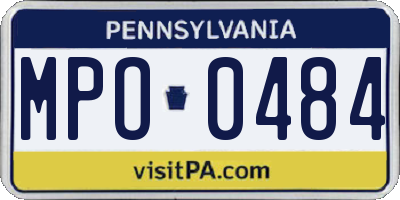 PA license plate MPO0484