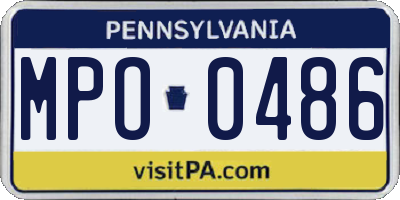PA license plate MPO0486