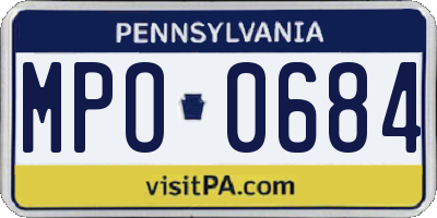 PA license plate MPO0684