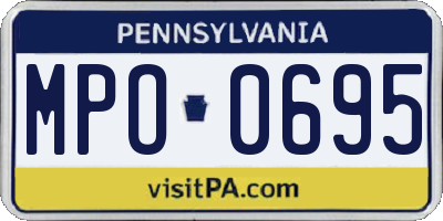 PA license plate MPO0695