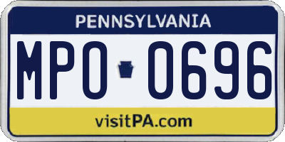 PA license plate MPO0696