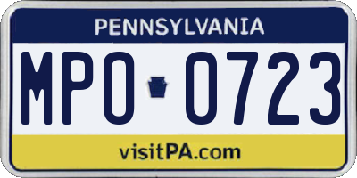 PA license plate MPO0723