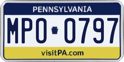 PA license plate MPO0797