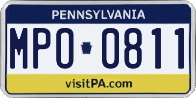 PA license plate MPO0811