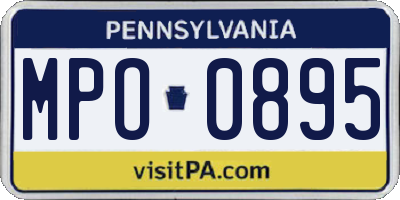 PA license plate MPO0895