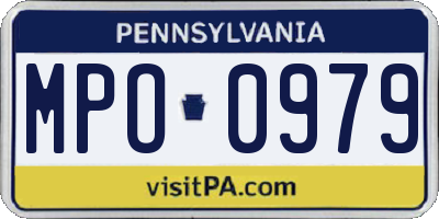 PA license plate MPO0979