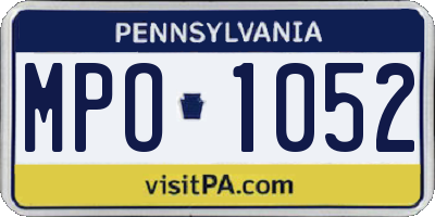 PA license plate MPO1052