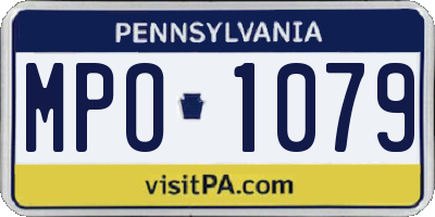 PA license plate MPO1079