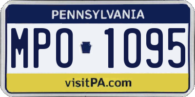 PA license plate MPO1095