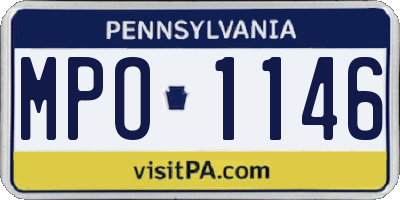 PA license plate MPO1146