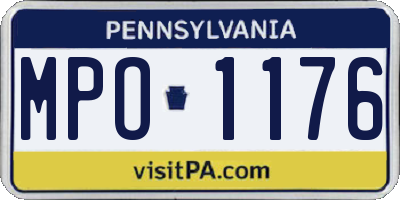 PA license plate MPO1176