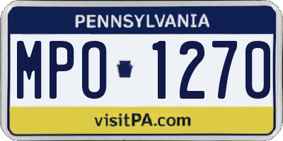 PA license plate MPO1270
