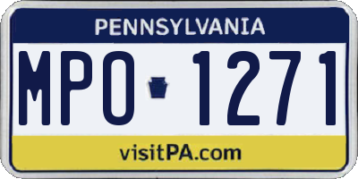 PA license plate MPO1271