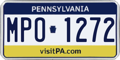 PA license plate MPO1272