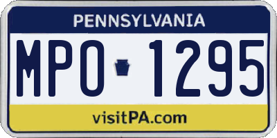 PA license plate MPO1295