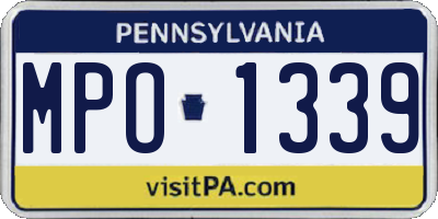 PA license plate MPO1339