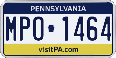 PA license plate MPO1464