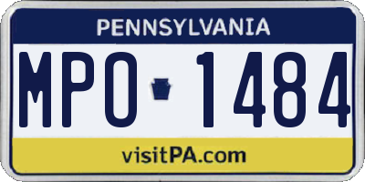 PA license plate MPO1484