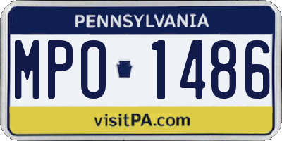 PA license plate MPO1486