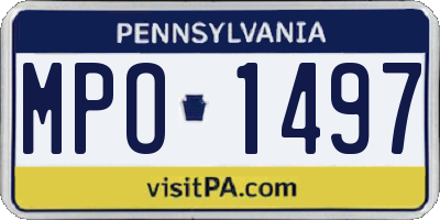 PA license plate MPO1497