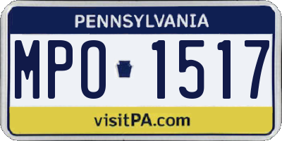 PA license plate MPO1517
