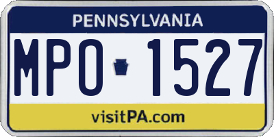 PA license plate MPO1527
