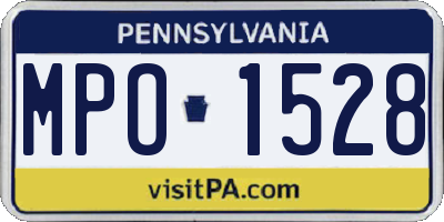PA license plate MPO1528