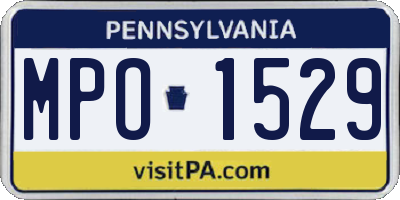 PA license plate MPO1529