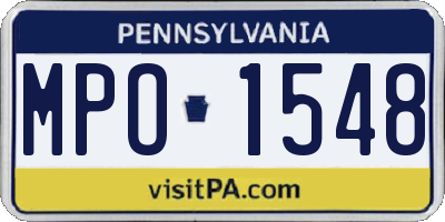 PA license plate MPO1548