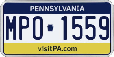 PA license plate MPO1559