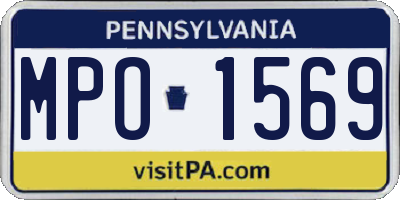 PA license plate MPO1569