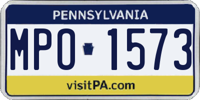 PA license plate MPO1573