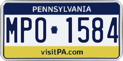 PA license plate MPO1584