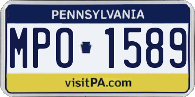 PA license plate MPO1589