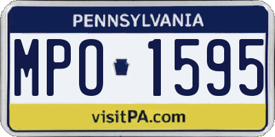 PA license plate MPO1595