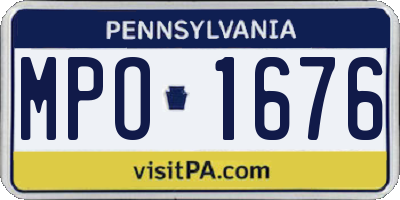 PA license plate MPO1676