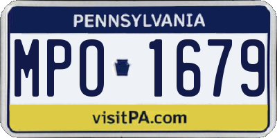 PA license plate MPO1679