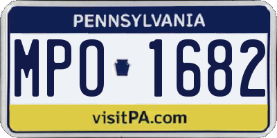 PA license plate MPO1682