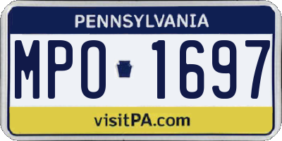 PA license plate MPO1697