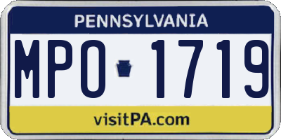 PA license plate MPO1719
